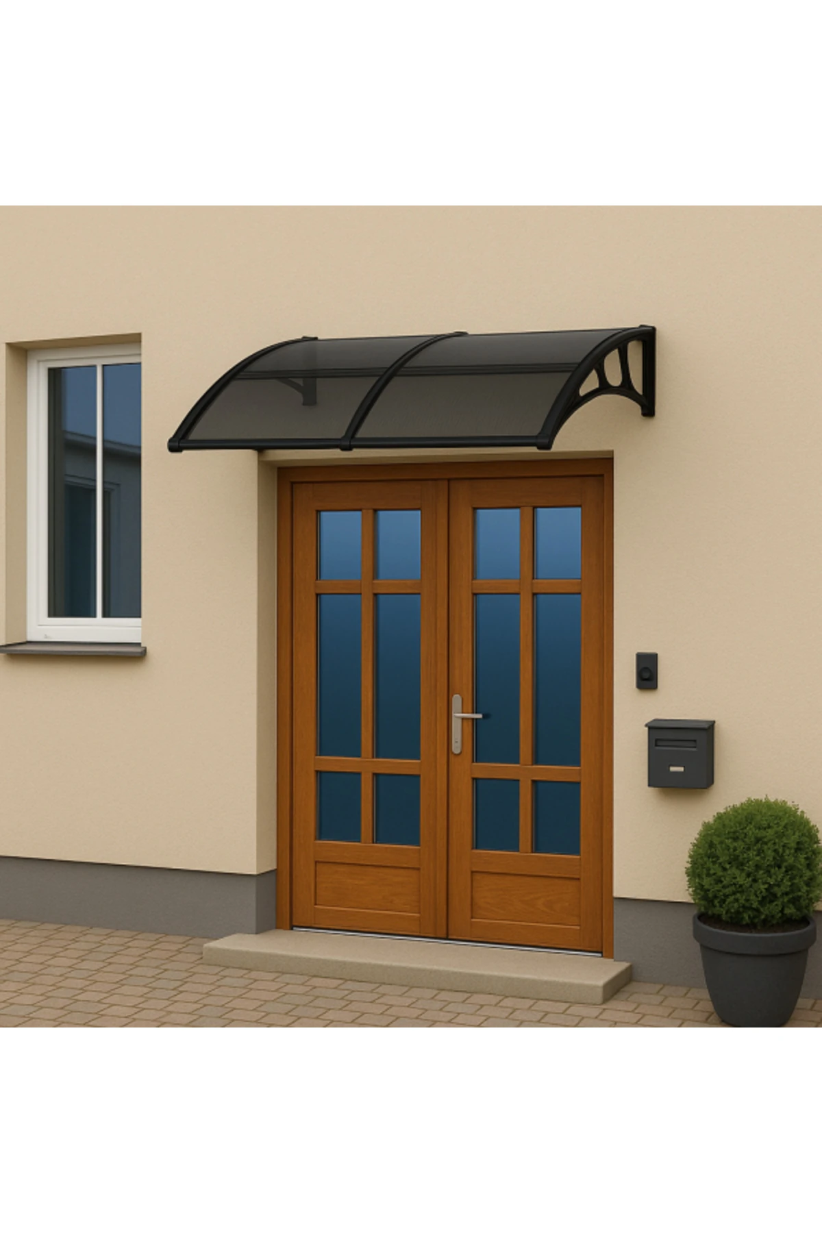 LUPIN Kapı Pencere Üstü Pratik Sundurma 105X240 - Siyah