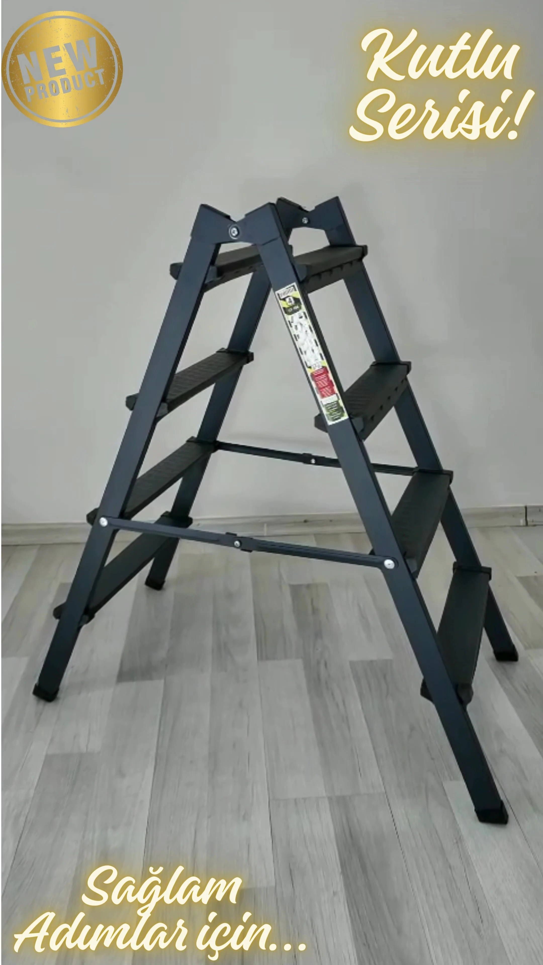 Kutlu Çift Taraflı 3+3 Metal Merdiven