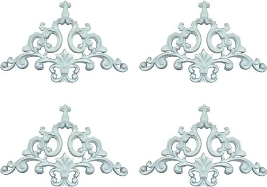 Dekoratif Köşe Motifi Beyaz 4'lu Paketi