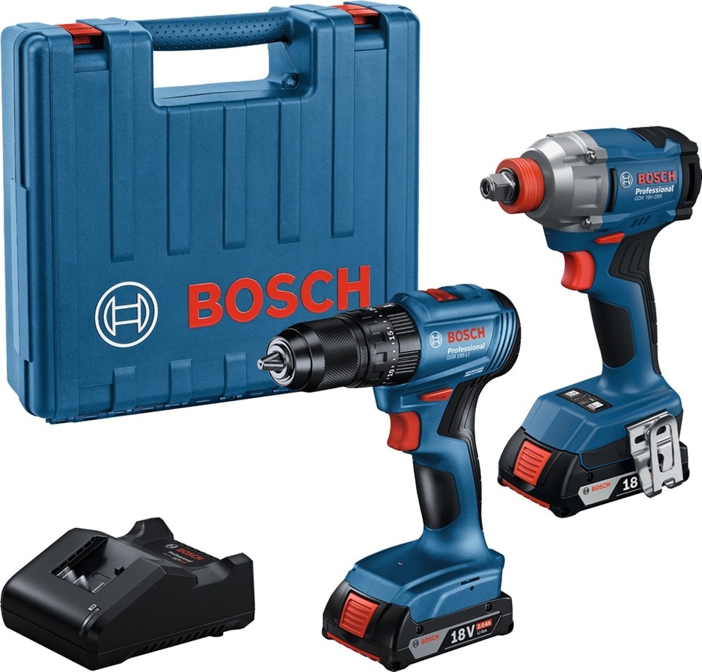 BOSCH Gdx 18V-285 + Gsb 185-LI Somun Sıkma ve Darbeli Matkap Seti (0 601 9n2 124)