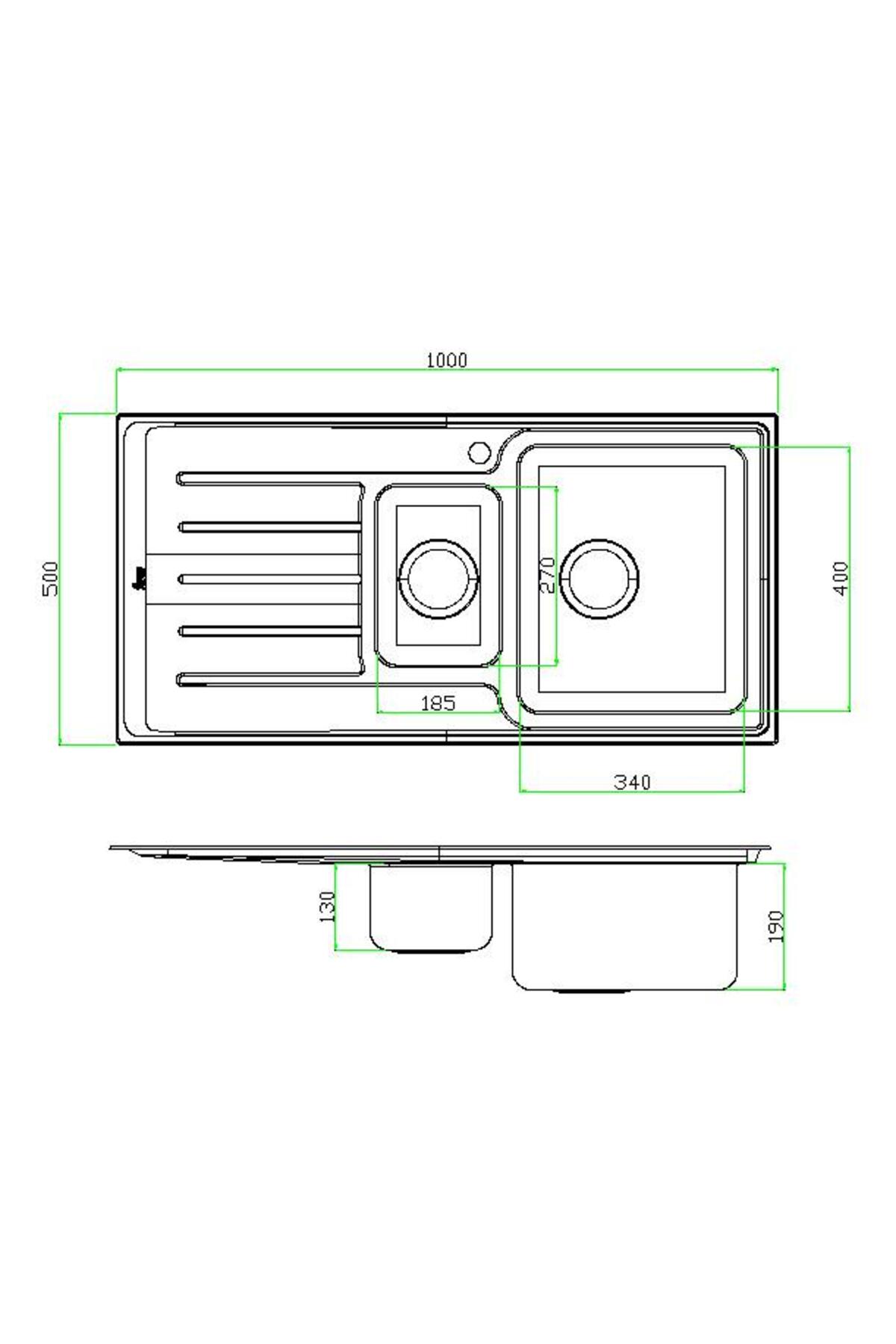 Vitae 60 B Mikro Keten Dokulu 1,5 Gözlü Sol Damlalıklı Eviye (TEKA.40108800)