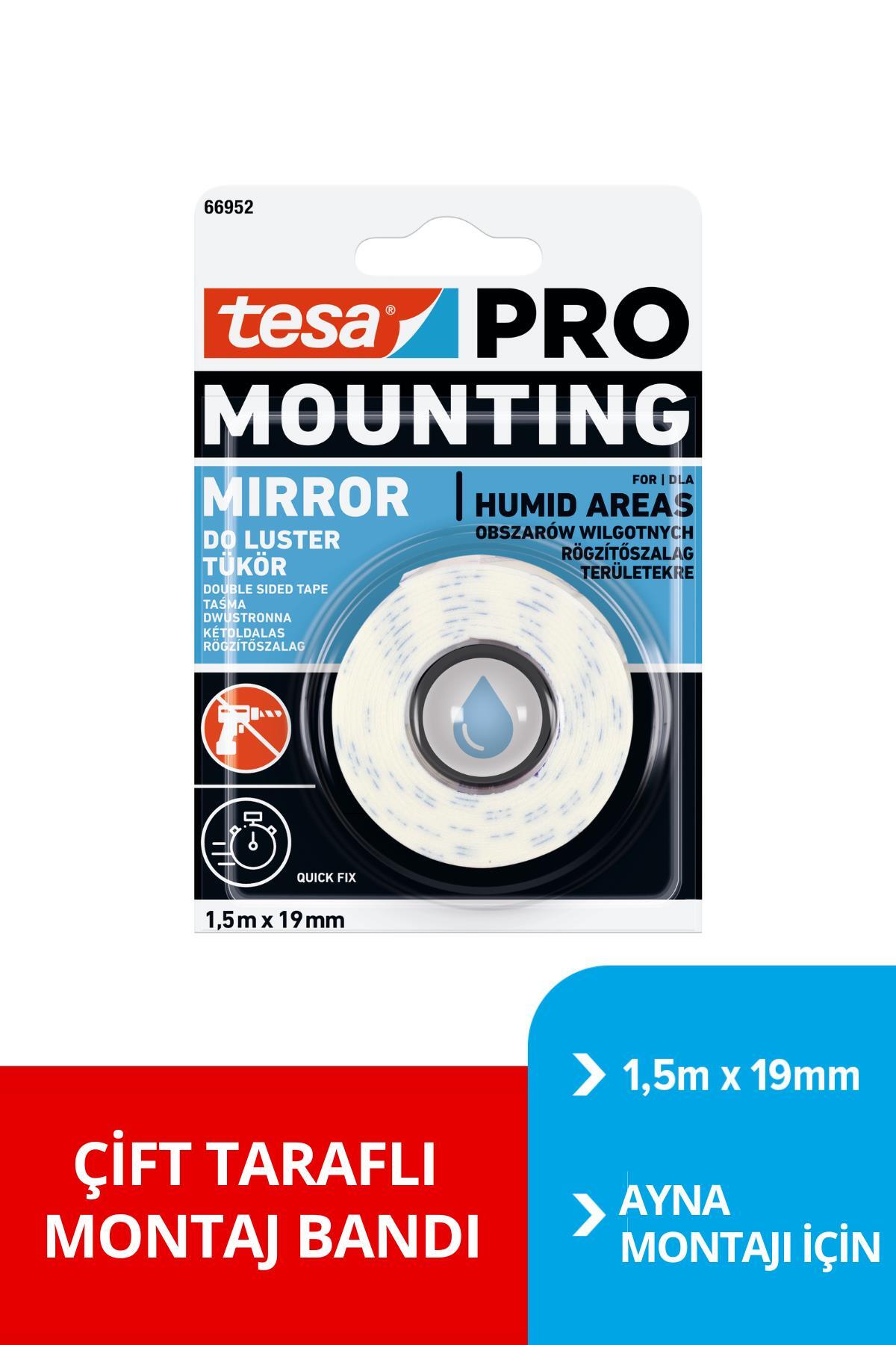 Çift Taraflı Ayna Montaj Bandı 66952 Ayna Montaj, 1.5*19mm