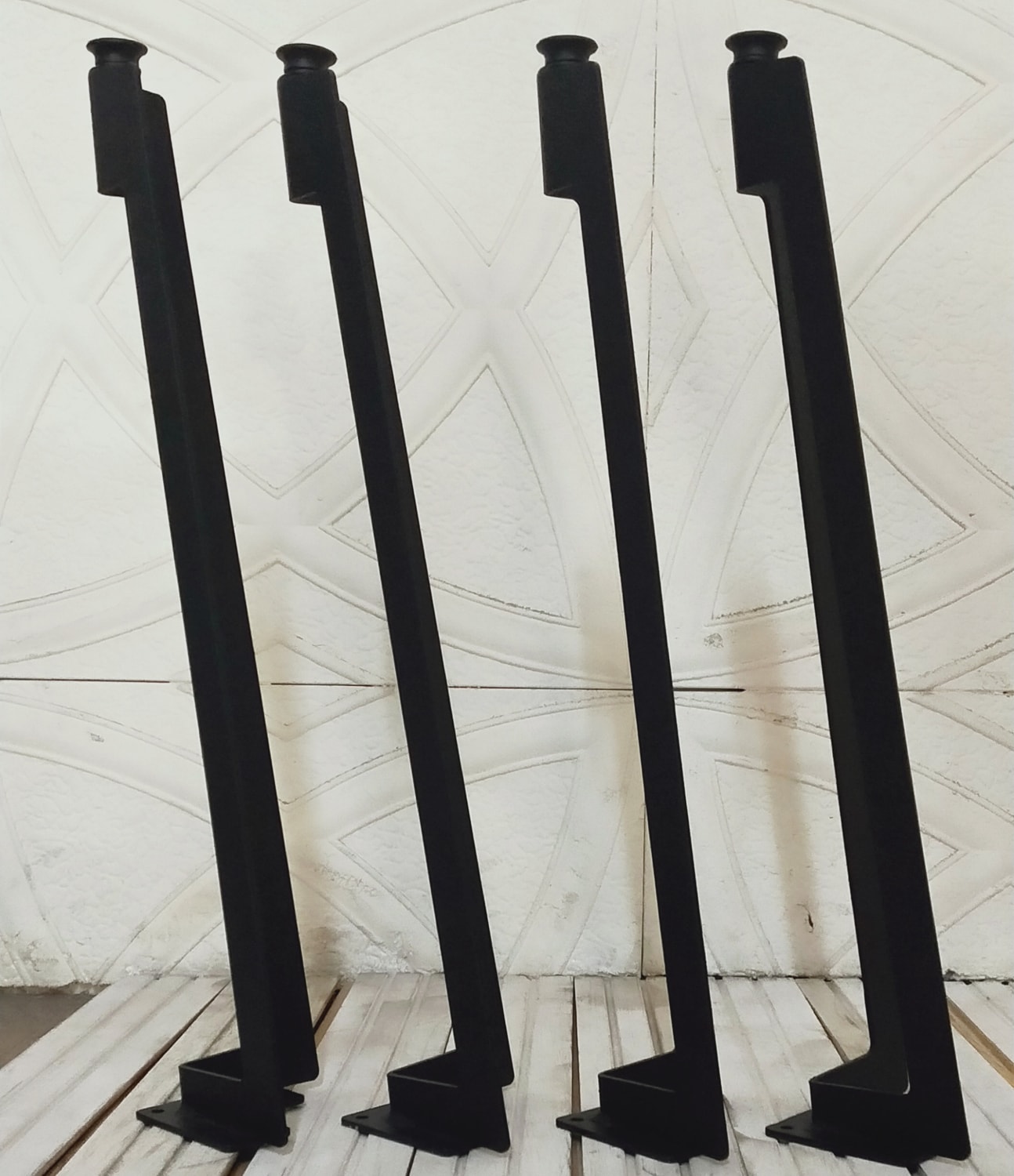 4'lü Dekoratif Metal Firkete Sehpa Ayağı 52 cm Yükseklik