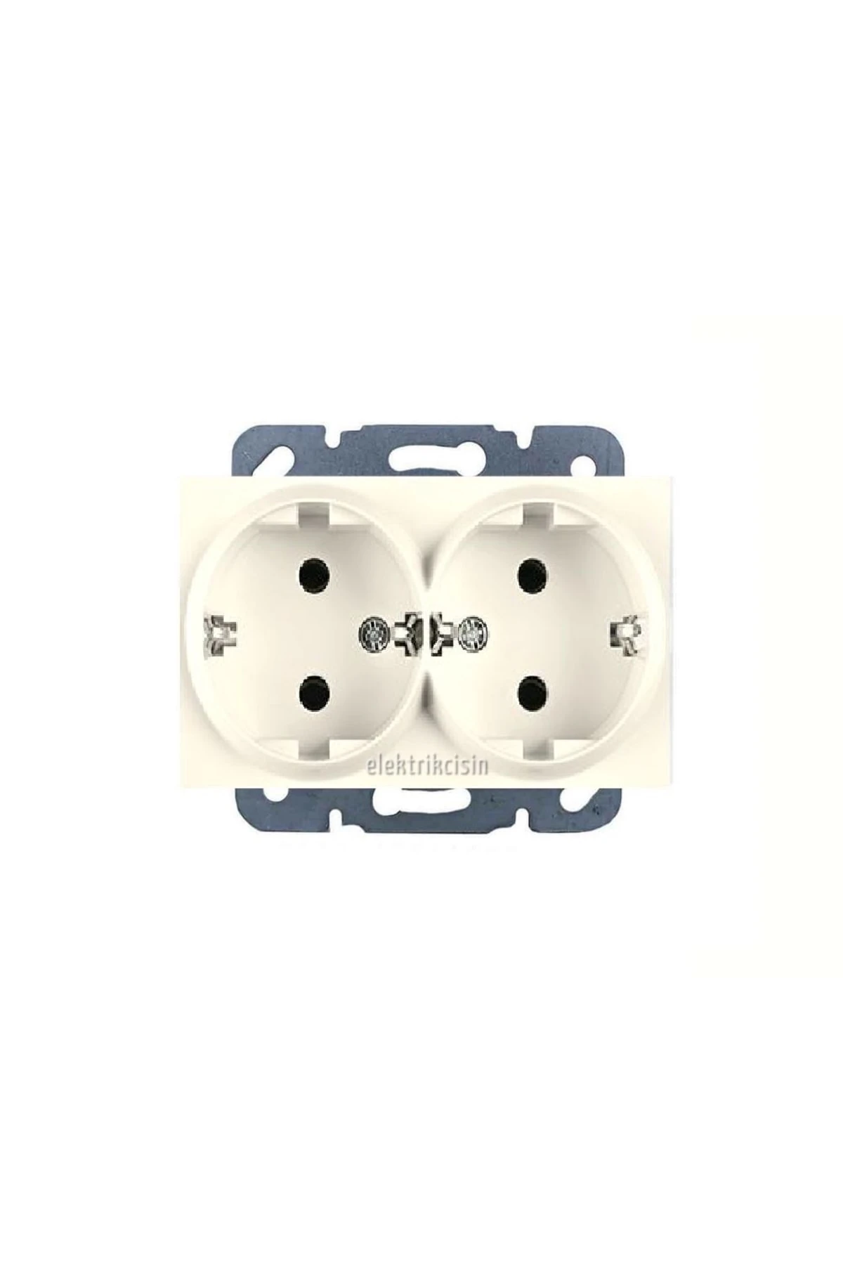 Meridian Krem Ikili Sıva Altı Topraklı Priz (çerçeve Hariç) 5 Adet