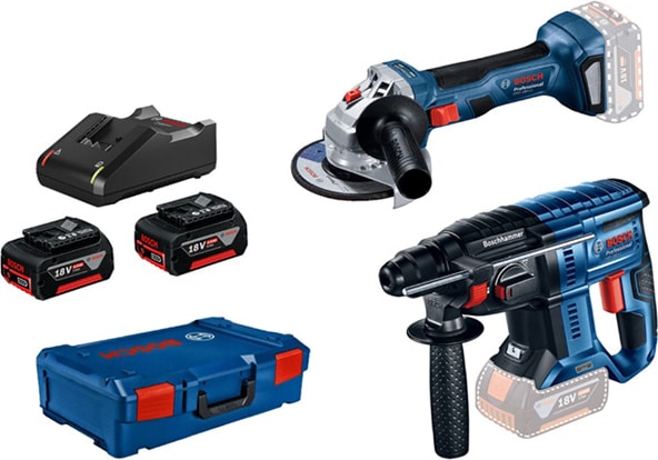 BOSCH GBH 180-LI + GWS 180-LI Akülü Kırıcı Delici ve Avuç Taşlama