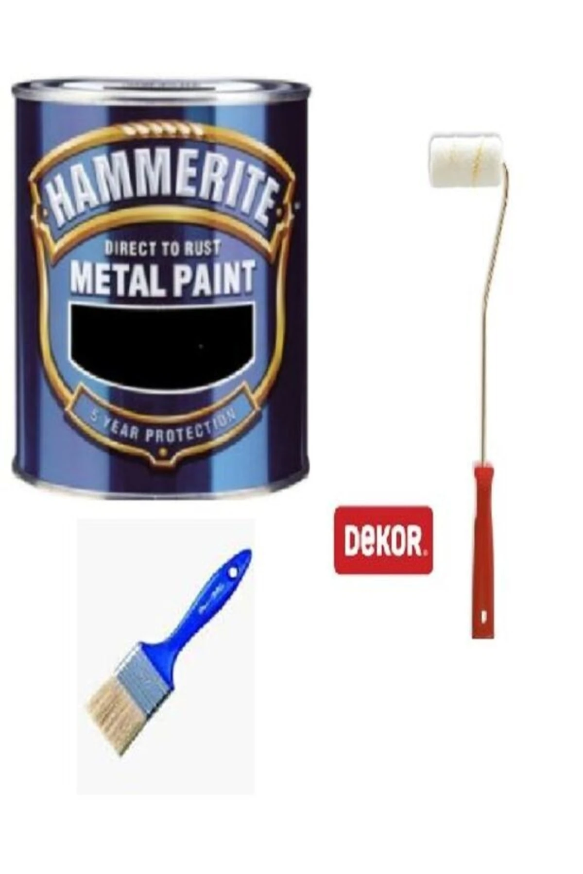 Set Halinde Hammerite Direkt Pas Üstü Çekiçlenmiş Metal Boyası 2,5 Lt