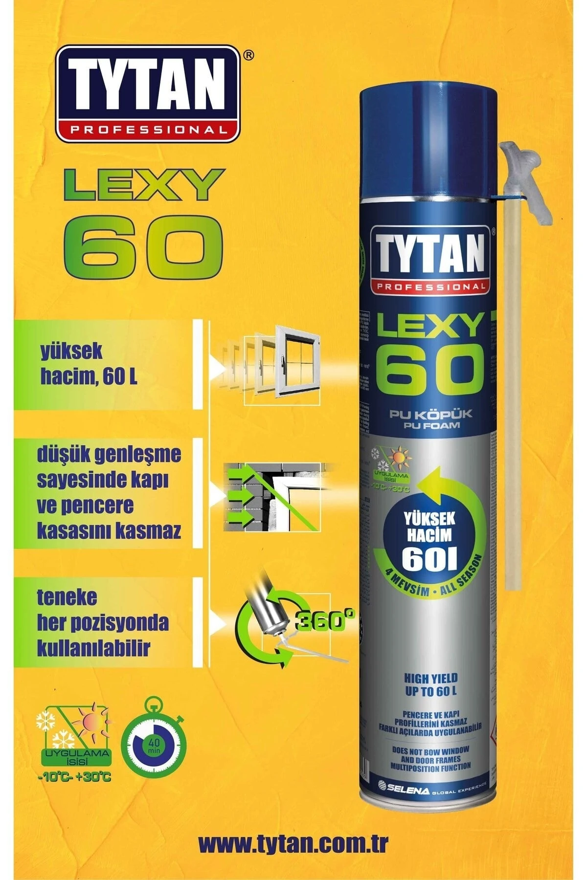 Lexy 60 Pu Köpük Genleşmez Şişmez