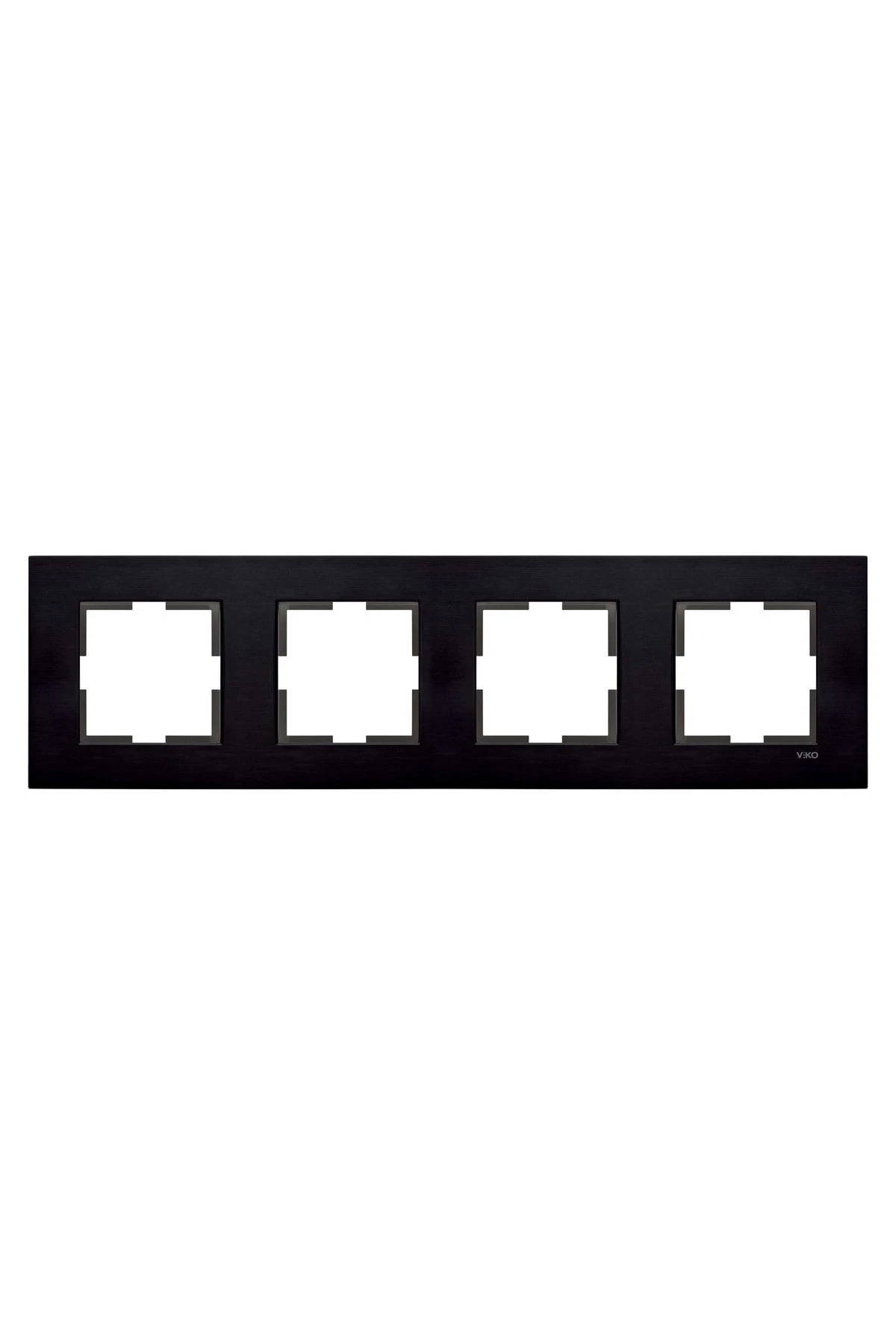 Novella Eloxal Siyah Metal Dörtlü Çerçeve - 92192314