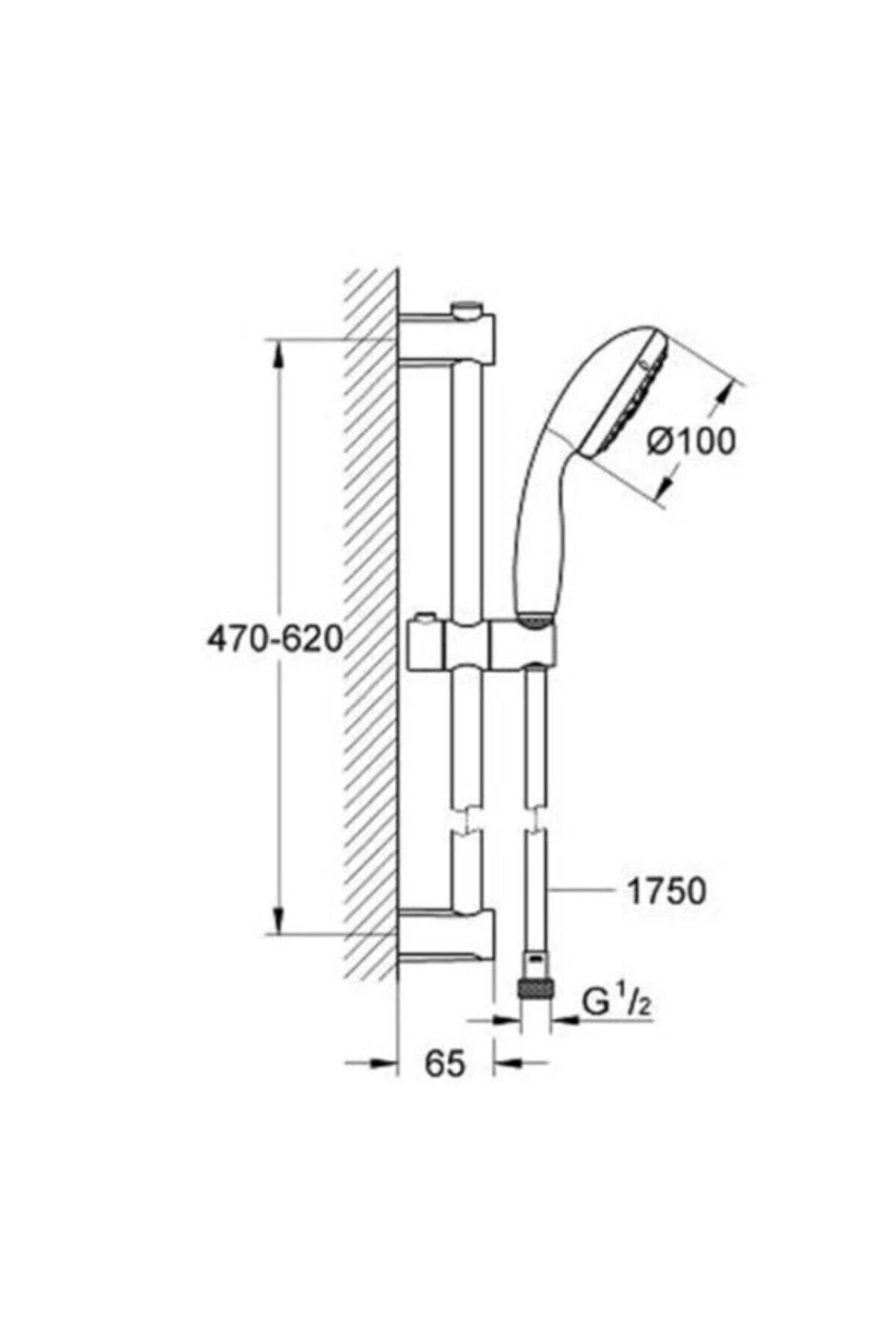 Vitalio Start 3f Sürgülü Duş Seti