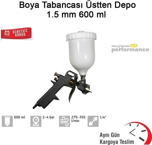 Master Boya Tabancası E70 Üstten Depolu 1.5 mm 600 ml