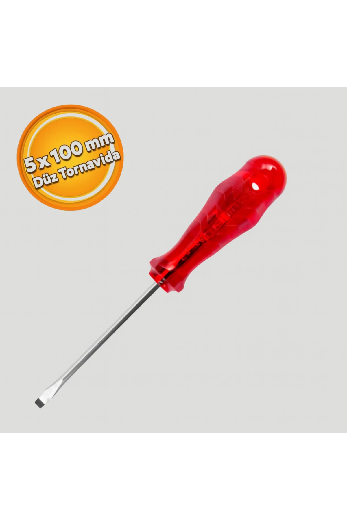 5x100 mm Kraft Tornavida Düz Uçlu
