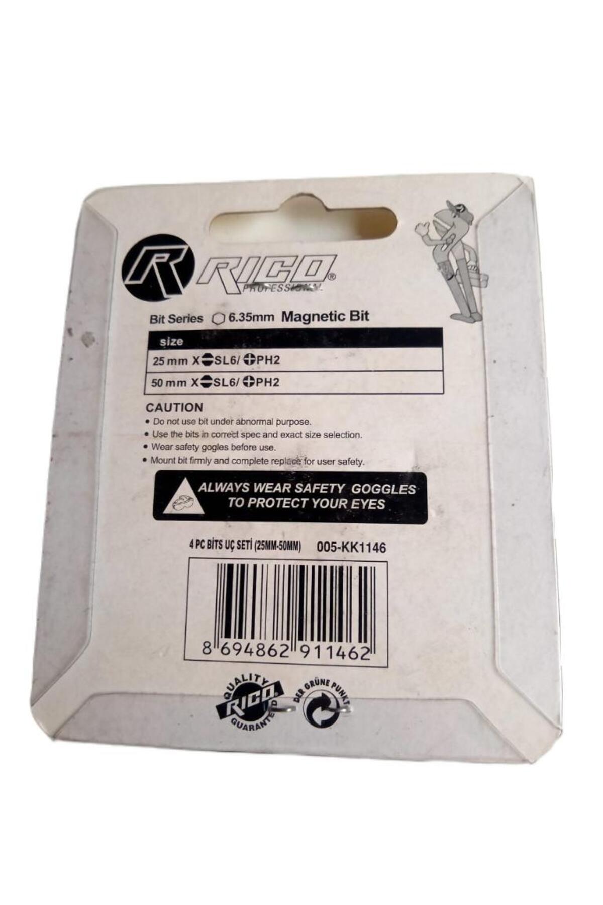 RİCO Kk1146 Bits Uç Seti Takımı 4 Parça 25mm-50mm