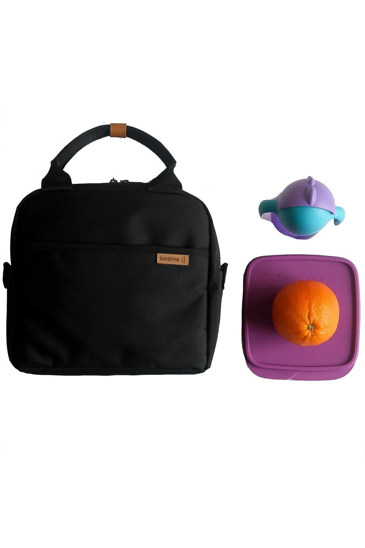 Siyah Termal Isı Izolasyonlu Yemek Taşıma Beslenme Omuz Çantası