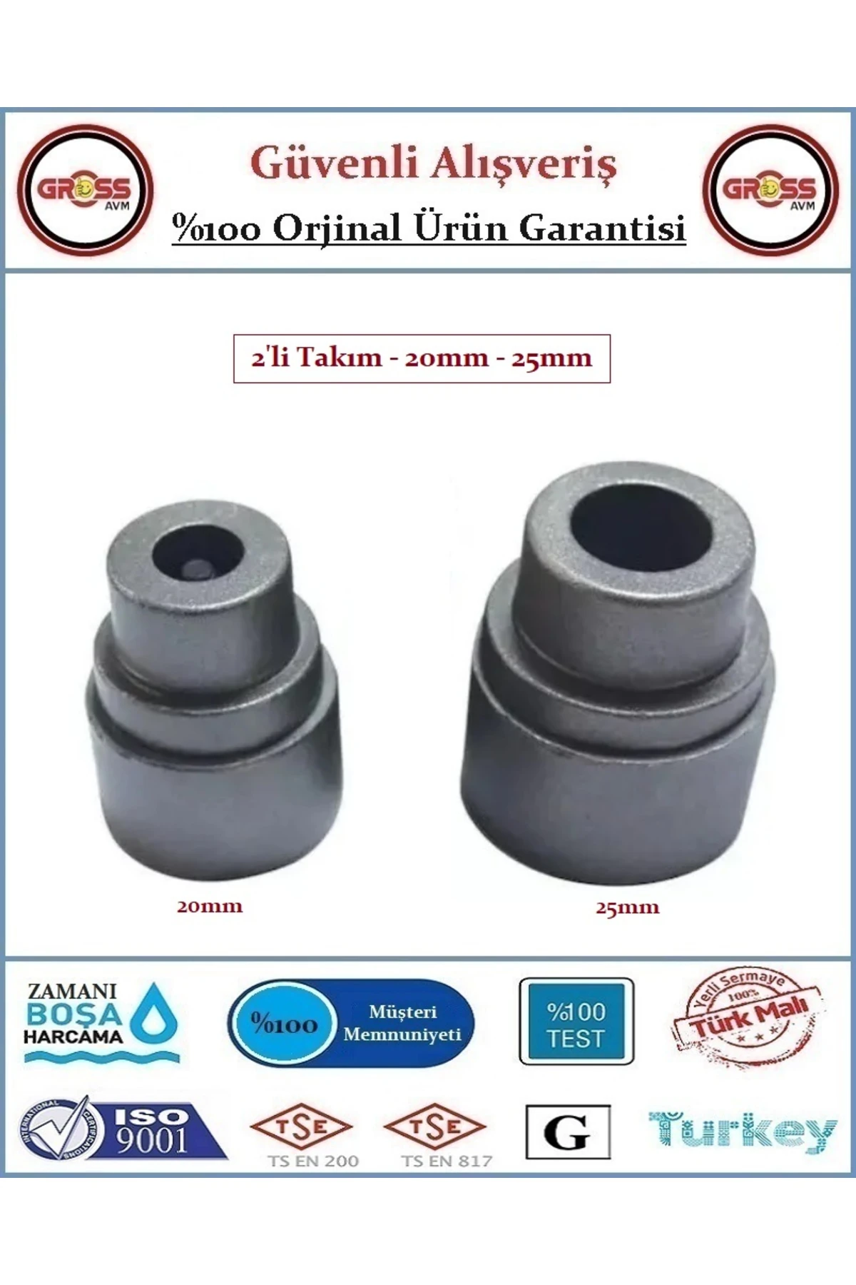 PPRC Boru Paftası - Boru Kaynak Makina Paftası - İkili 20 ve 25mm