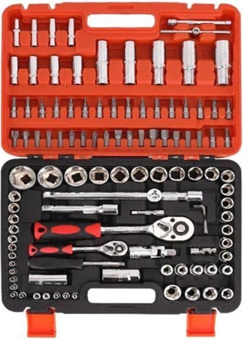 108 Pcs Crv Çeliği Profesyonel Parlak Lokma Takımı 1/2-1/4 (108 Parça)