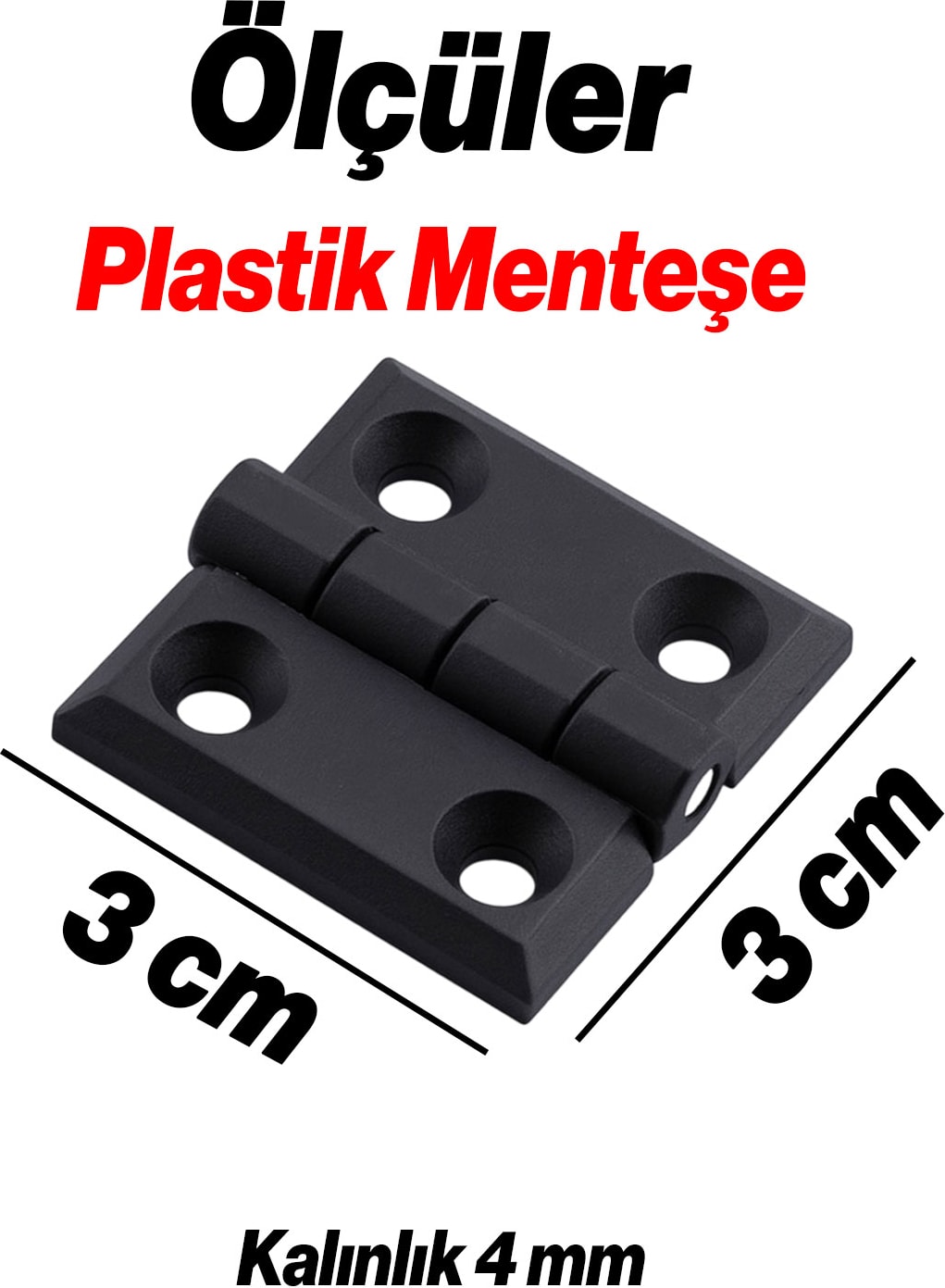 Yaprak Menteşe Plastik 30X30 mm Dayanıklı 2 Adet Set Küçük Dolap Çekmece Kapak Mobilya Menteşe
