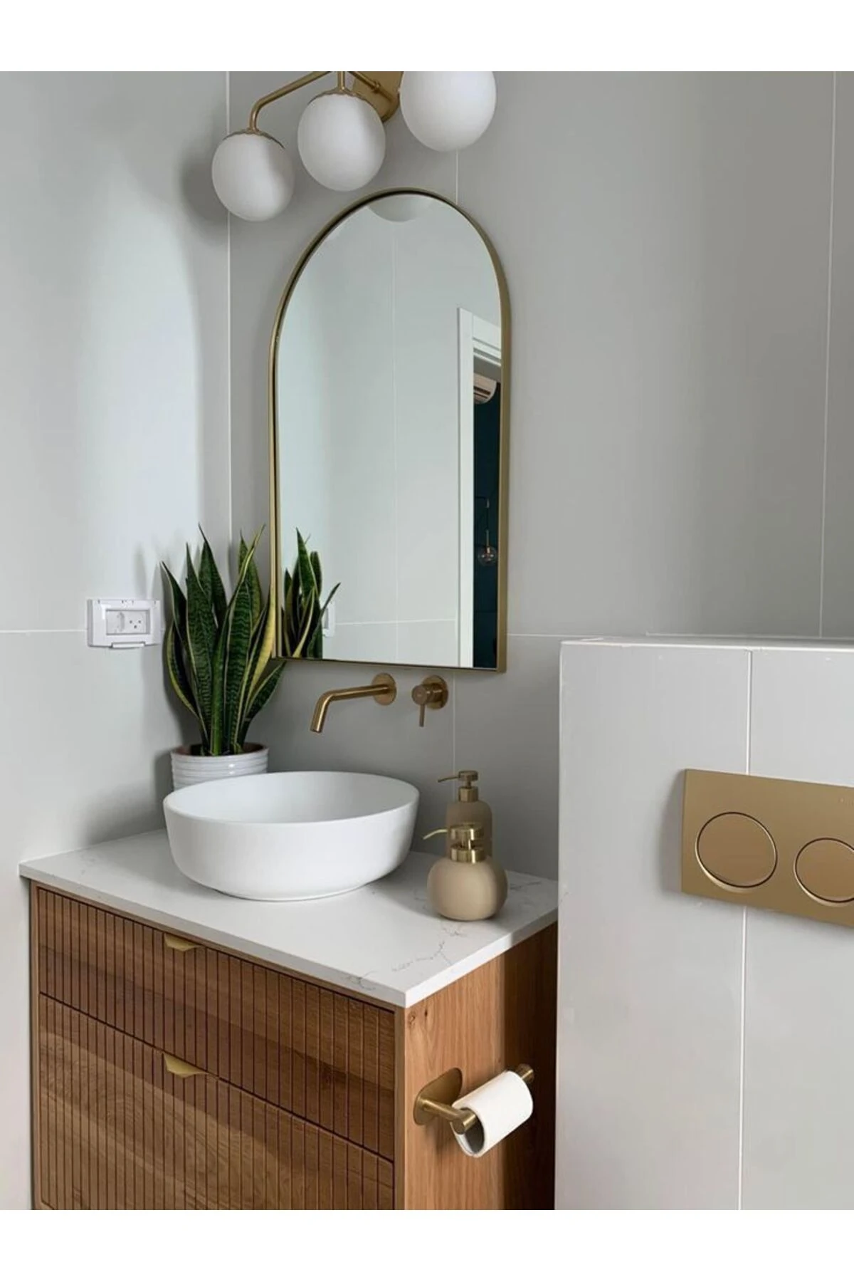 Alpha 20 Mat Gold Gömme Rezervuar Kumanda Paneli