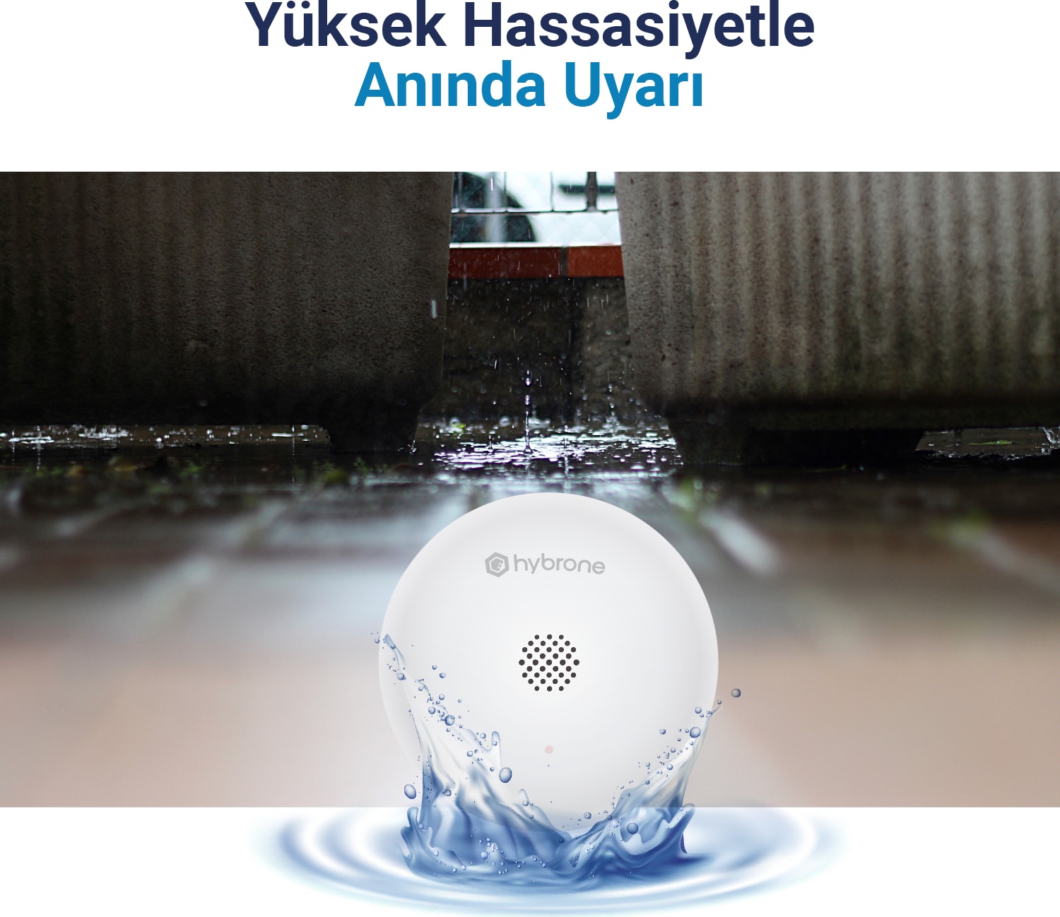 Akıllı Wi-Fi Su Baskın Sensörü, Yüksek Sesli Anında Uyarı, Uygulama ile Anında Bildirim