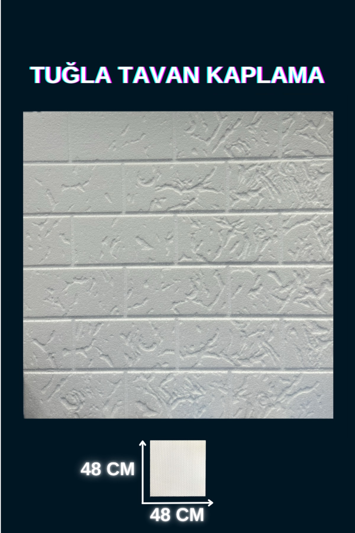 48x48 Stropiyer Tavan Kaplama Tuğla (4 Adet)