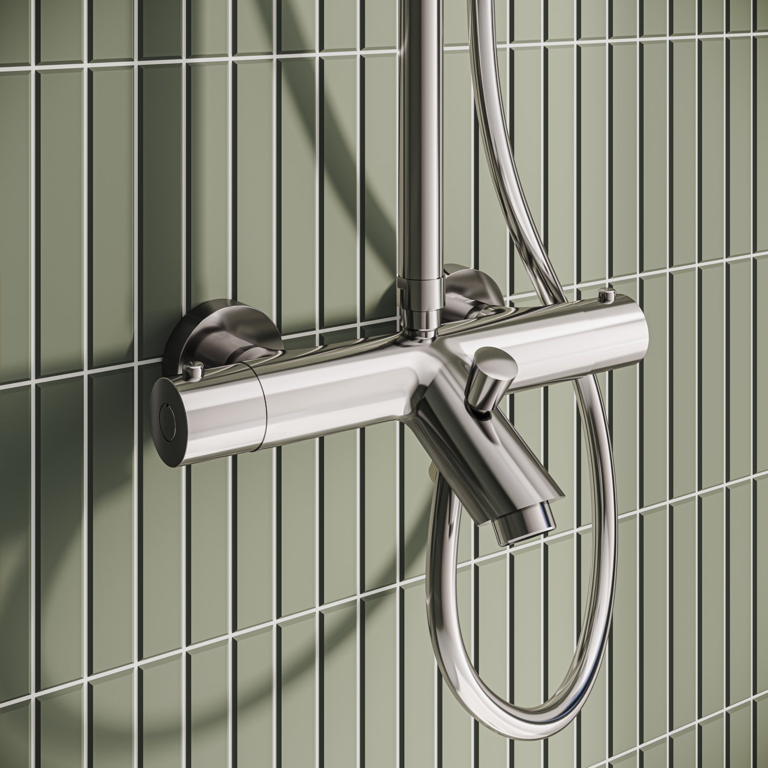 AquaHeat Joy 220B A47208 Termostatik Banyo Sistemi, Krom