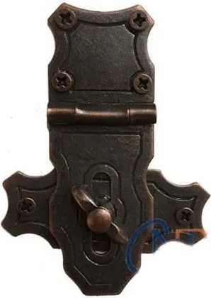 Dekoratif Anahtarlı Sandık Askısı - 40X55MM, Oksit, 1 Adet