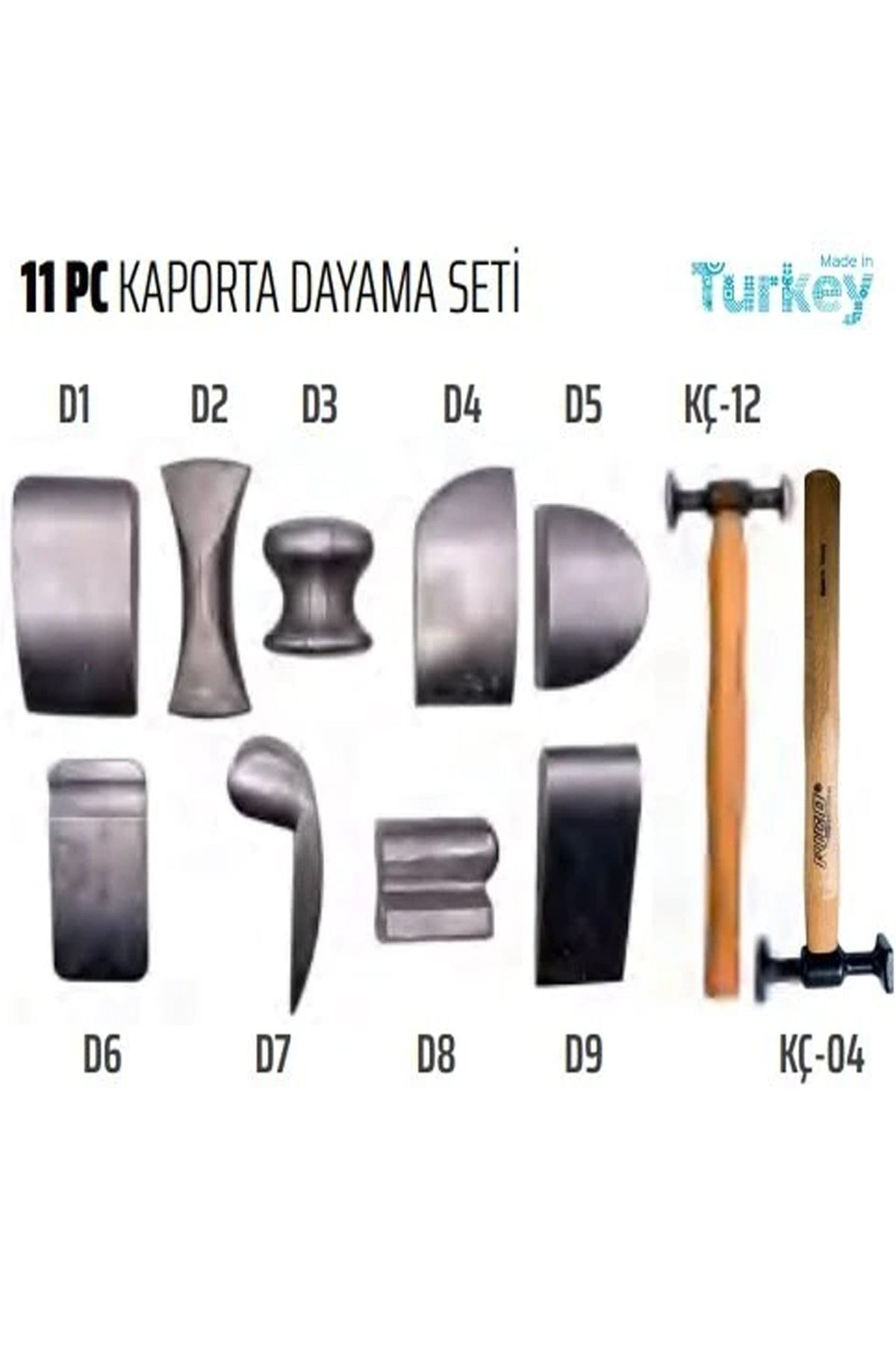11 Parça Kaporta Çekici Kaporta Düzeltme Çelikleri