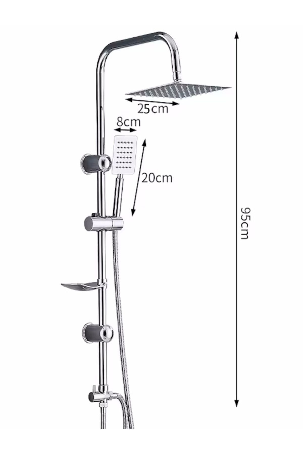 Ful Krom Yağmurlama Robot Duş Seti - 400m
