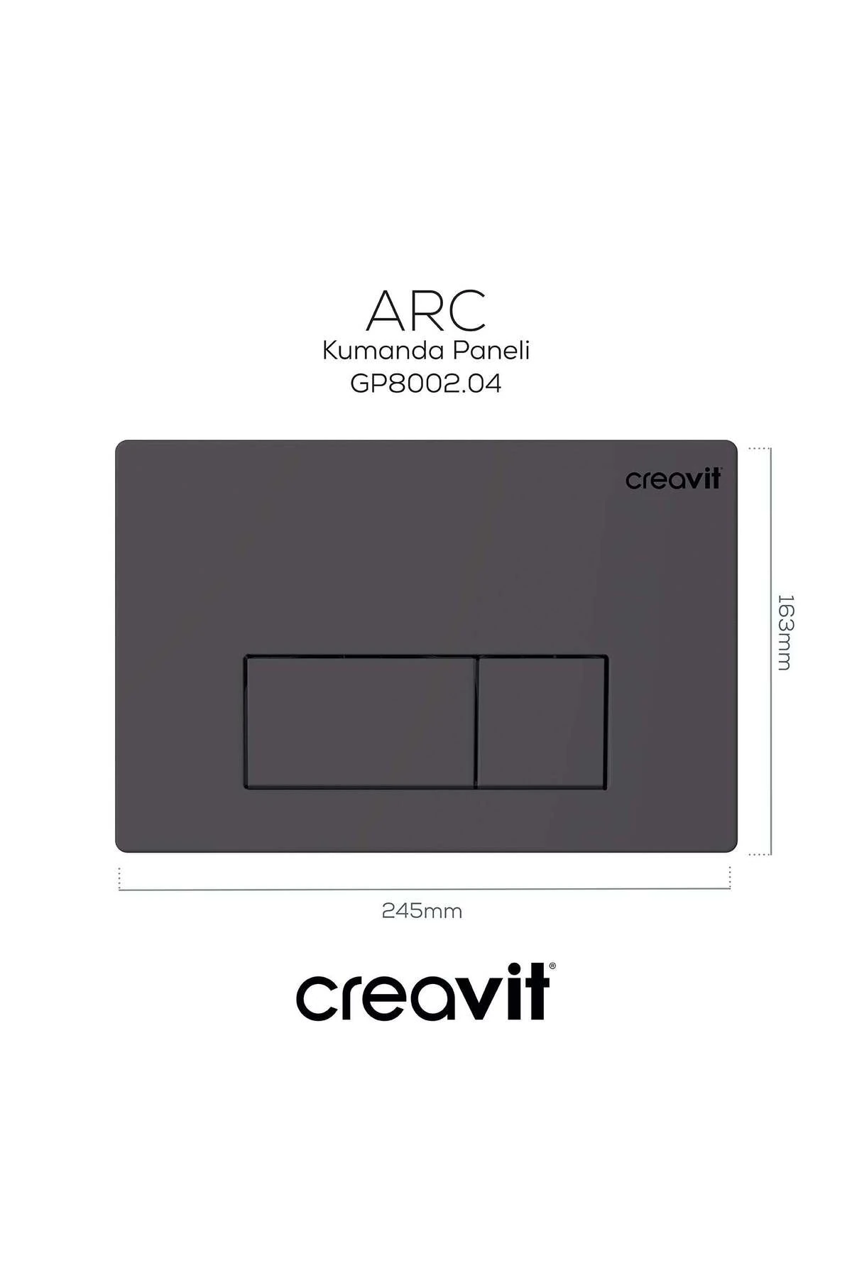 Arc Mat Antrasit Boyalı Kumanda Paneli