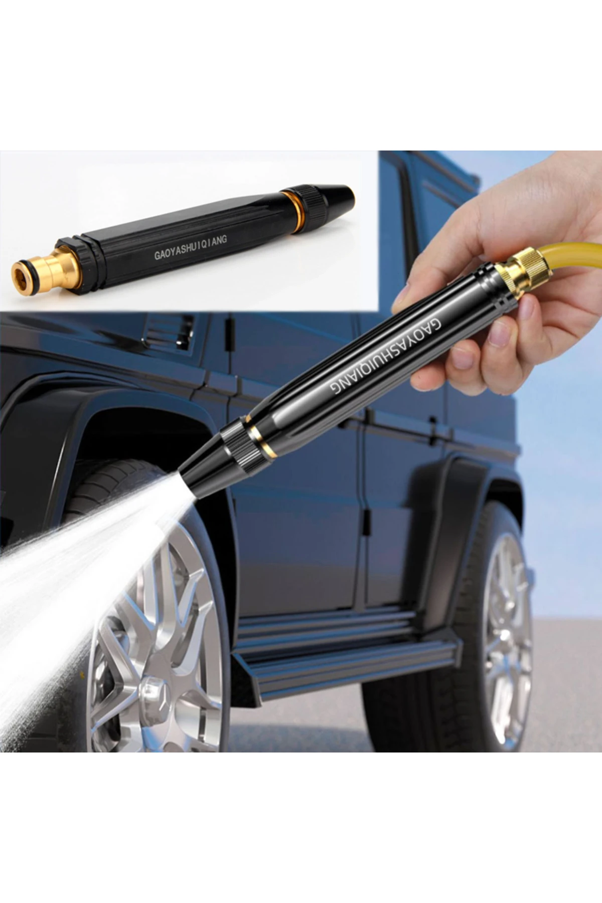 Yüksek Basınçlı Yıkama Ayarlanabilir Sprey Su Tabancası Hortum Ucu Aparat Başlık