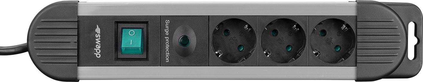 Swapp Spgks03 1.5M 3G1.5Mm2 900 Joule 3Lü Akım Kor. Gri Priz Çoklayıcı