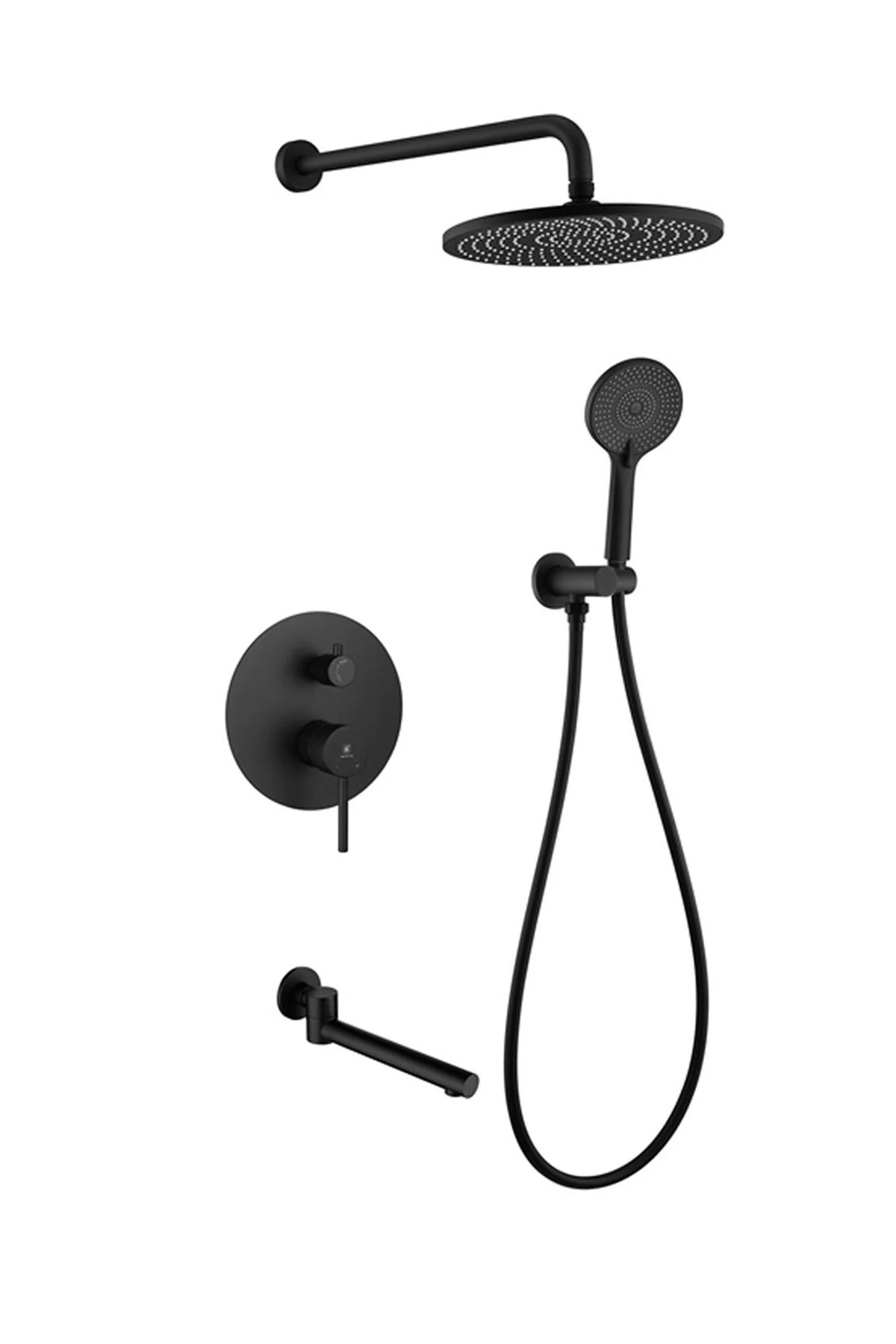 Fj-4155 Mat Siyah Ankastre Duş Takımi Fj-4155