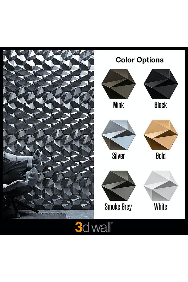 3 Boyutlu Dekoratif Duvar Paneli (-VİZON-) (1M2)