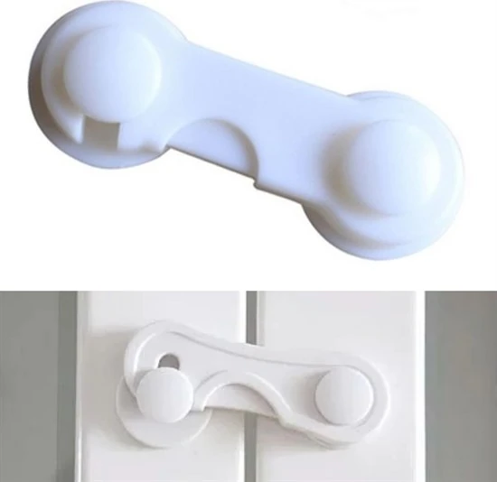 Bebek Çocuk Güvenliği Çekmece ve Dolap Için Kendiliğinde Yapışkanlı Vidasız Kapak Kilidi (5263)