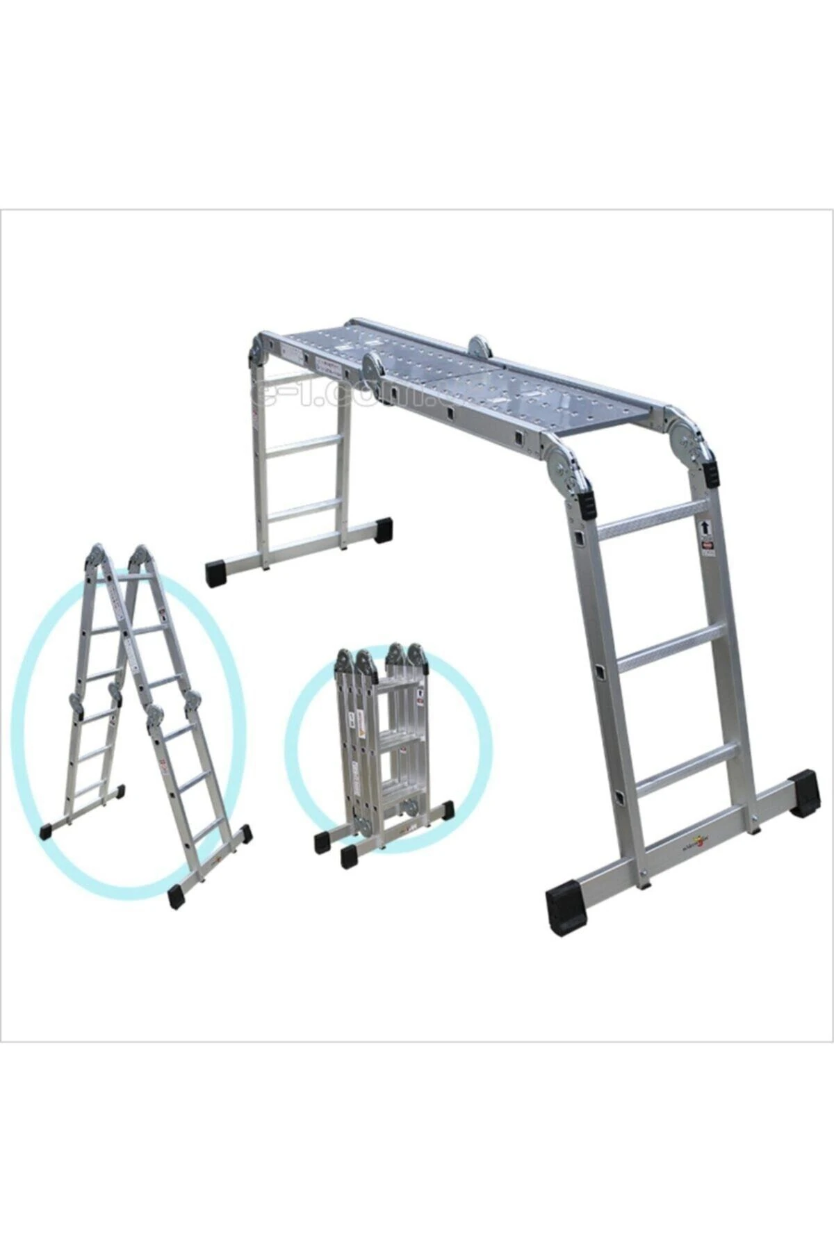 Bagaja Giren Akordion Dörde 4 E Katlanabilir Katlanır Aluminyum Paslanmaz Çürümez Merdiven Iskele