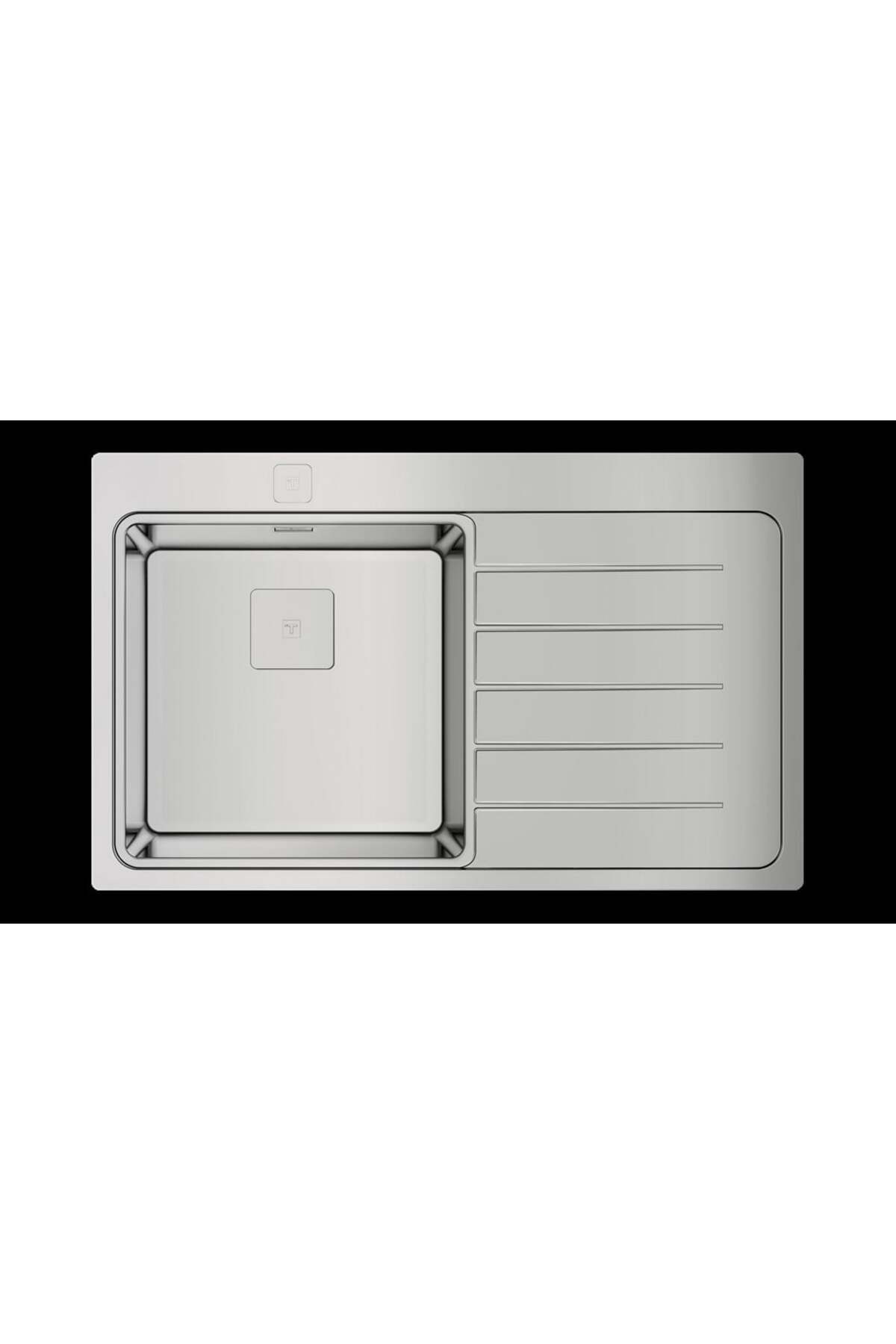 Zenit 86 Paslanmaz Çelik Tek Gözlü Sağ Damlalıklı Eviye (.115100003)