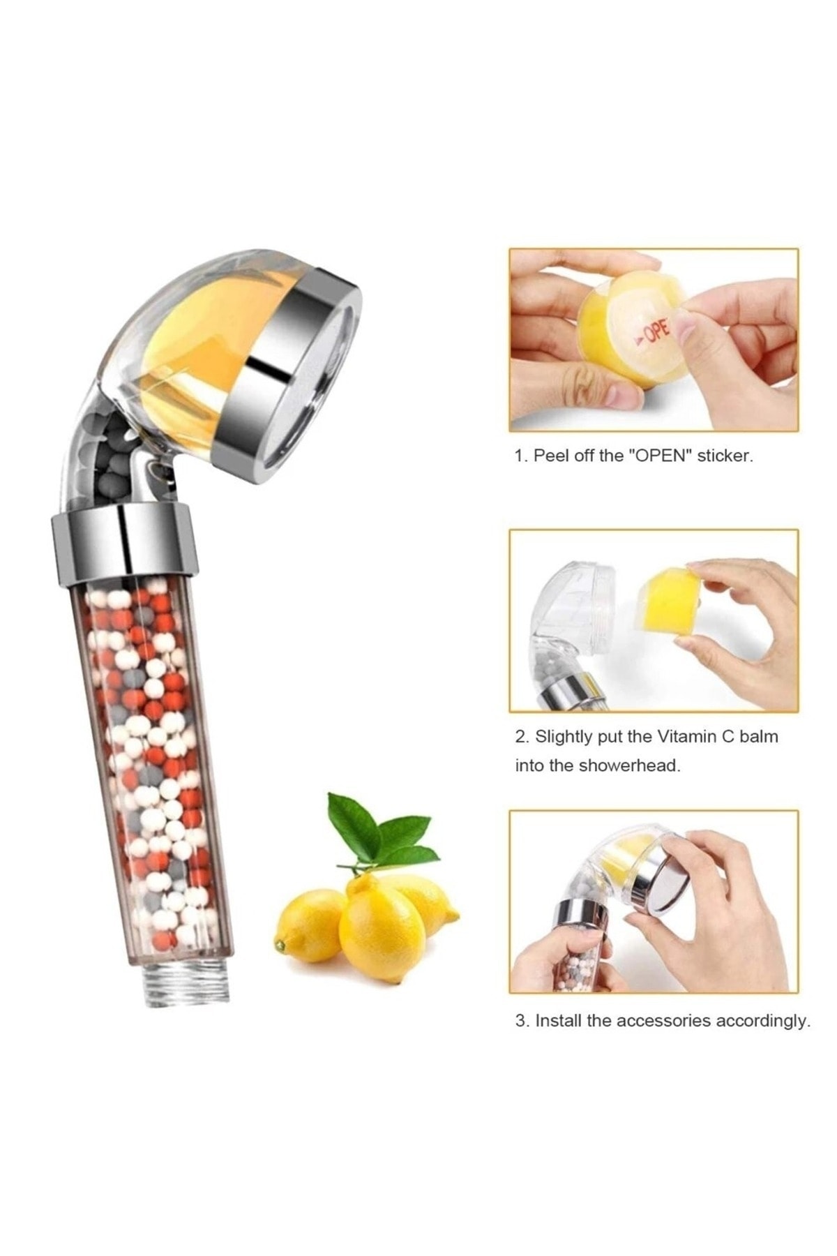 3 Lü Mak Set Duş Filtresi ,duş Başlığı Filtreli Ve Duş Hortumu 150cm