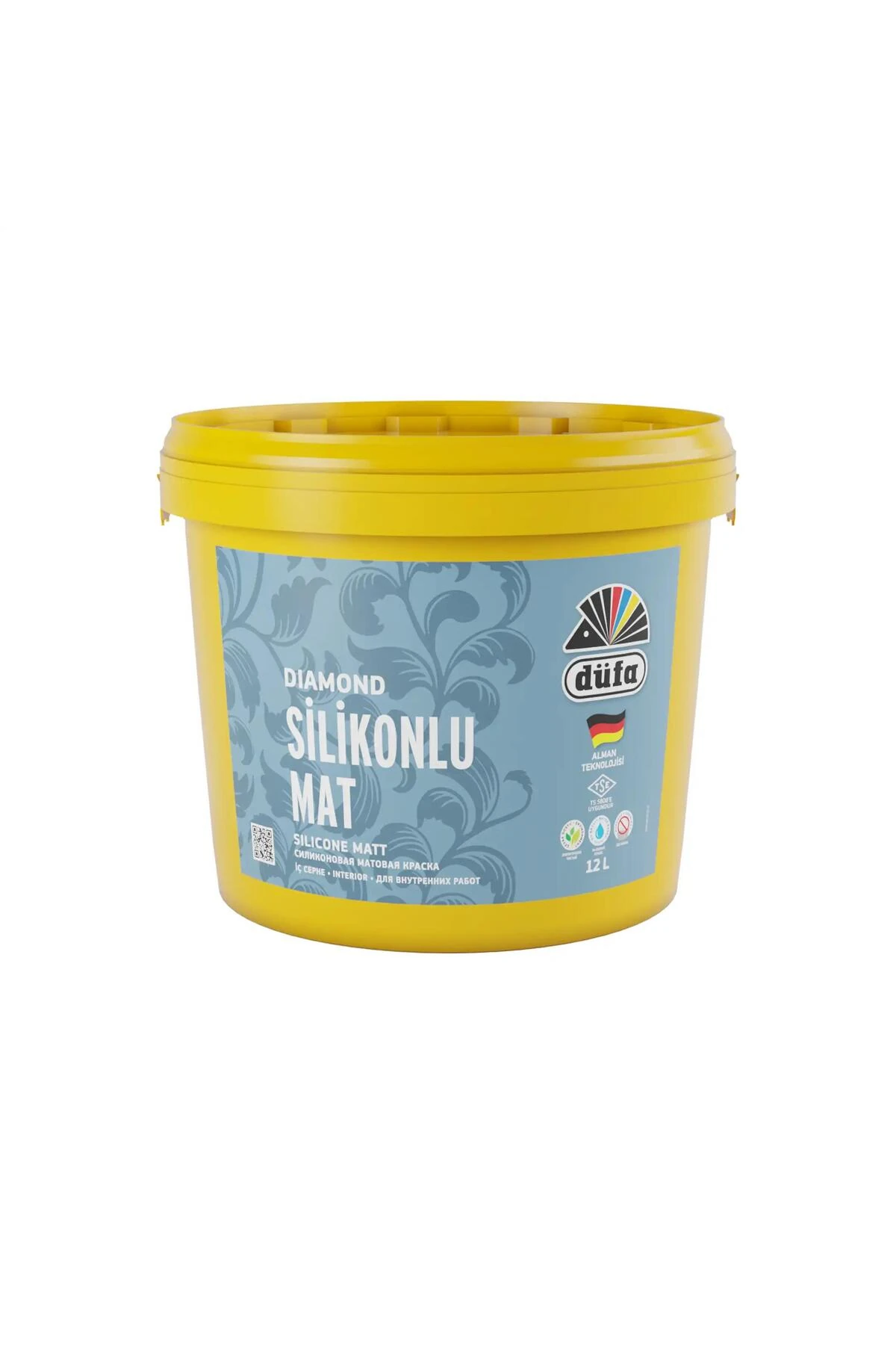 Diamond Silikonlu Mat İç Cephe Duvar Boyası Beyaz 12 l