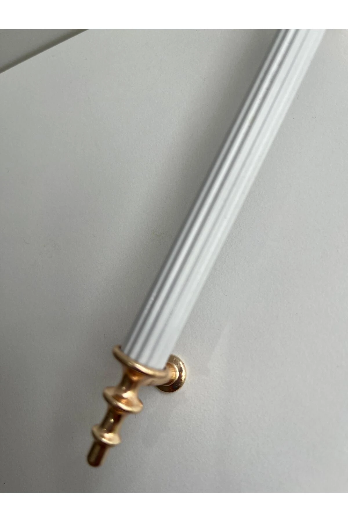 Beyaz & Gold Detay Boru Kulp  - 128 mm