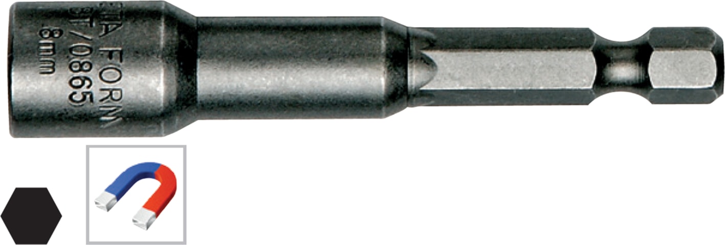 Bt/1265 12 Mm Manyetik Lokma Uç (Somun Tutucu) - 65 Mm