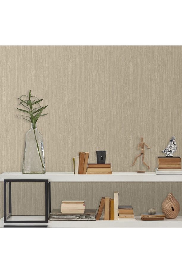 3711 Serıe Kumaş Desen Duvar Kağıdı 3711-3 Bej
