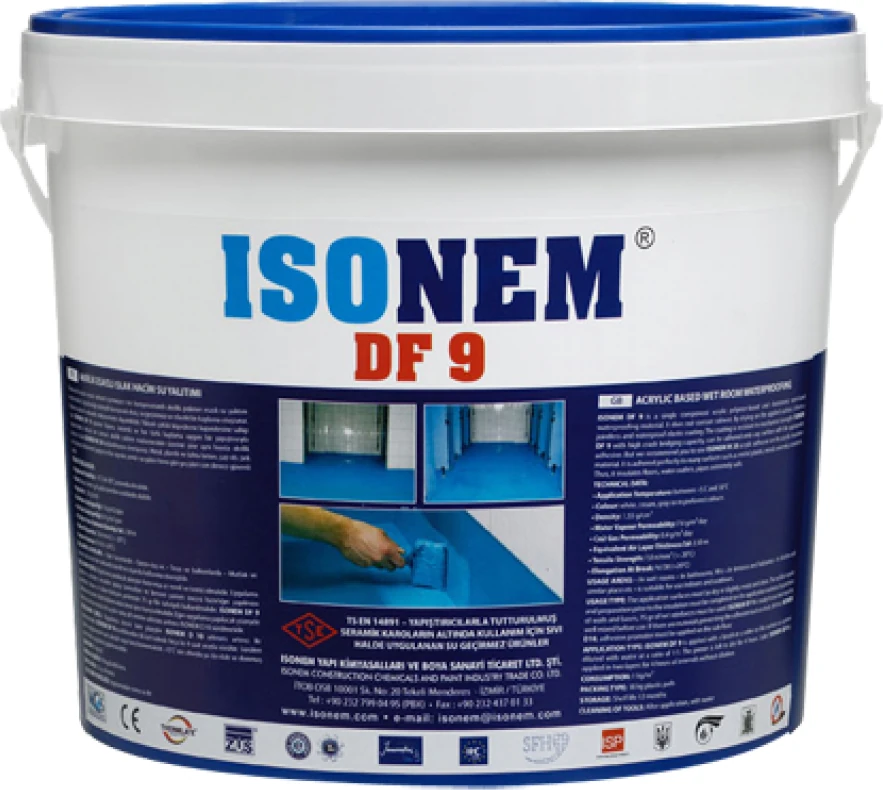 Isonem Df 9 Akrilik Esasli Islak Hacim Su Yalitimi 18 kg