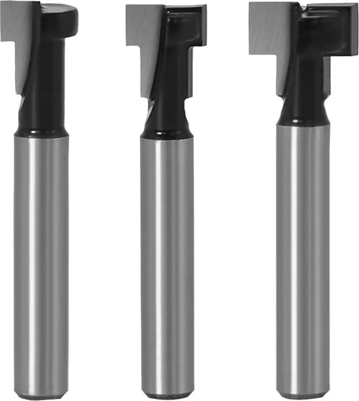 8mm Shank No2 6MM/6.35MM/8MM Shank T-Yuvası Anahtar Deliği Kesici Ahşap Yönlendirici Bit Karbür Kesici Ahşap Altıgen Cıvata T-Track Planya Freze Kesicisi (Yurt Dışından)