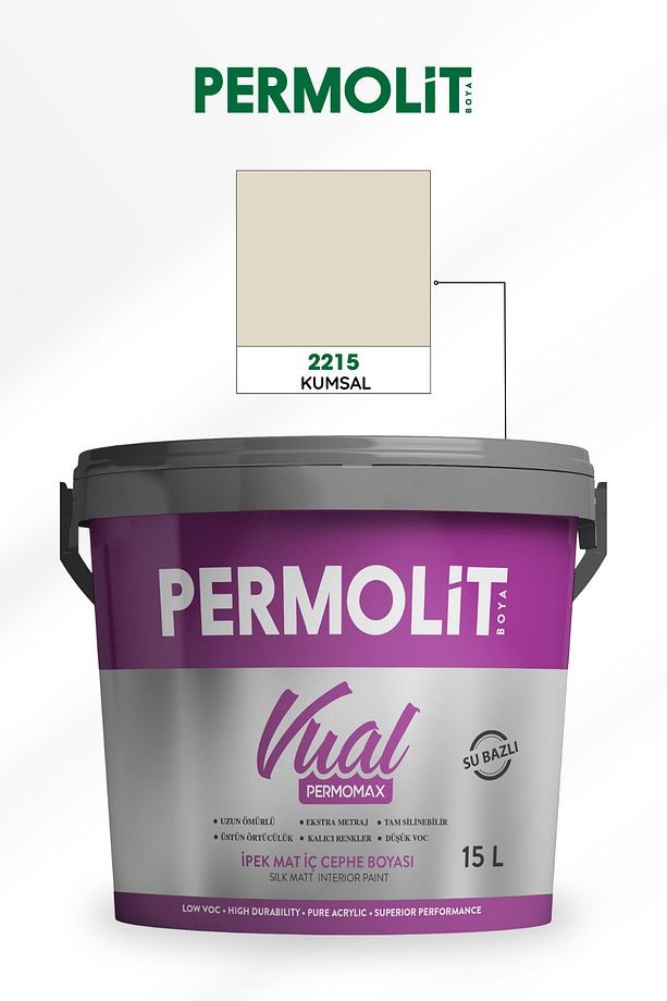 Permomax Vual Silikonlu İpek Mat İç Cephe Boyası | 2,5L - 7,5L - 15L