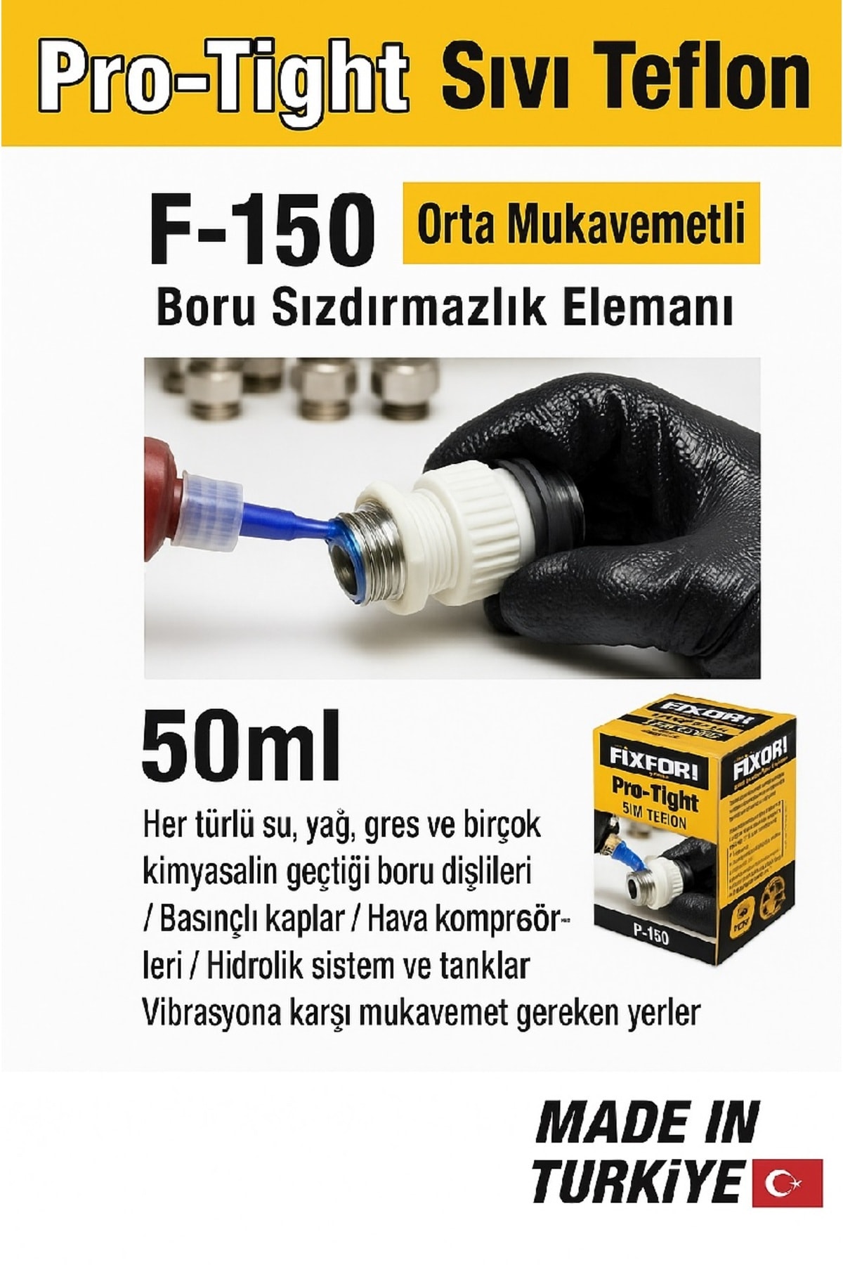 SGS Su Borusu Sızdırmazlık Elemanı Sıvı Teflon 50 ml