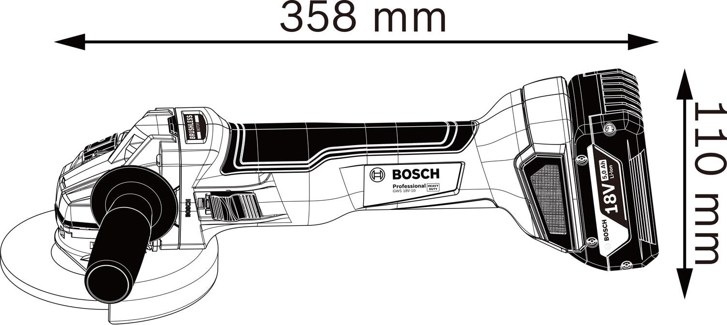 BOSCH Gws 18V-10 2X4.0AH Çift Akülü Taşlama Makinesi