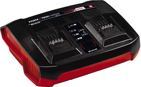 EİNHELL Orijinal Şarj Cihazı Power X-Twincharger 3A Power X-Change (18 V, ikili şarj cihazı, akü takibi, akıllı şarj yönetimi, 6'lı LED gösterge) - 4512069
