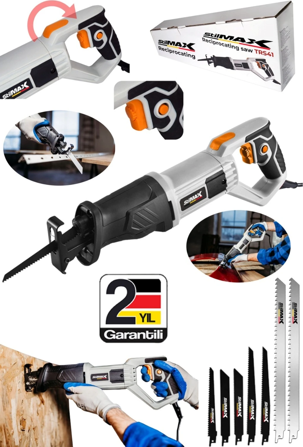 Elektrikli Tilki Kuyruğu 7 Bıçaklı 2800W Ahşap Metal Kemik Kesim Makinesi Devir Ayarlı Döner Başlık