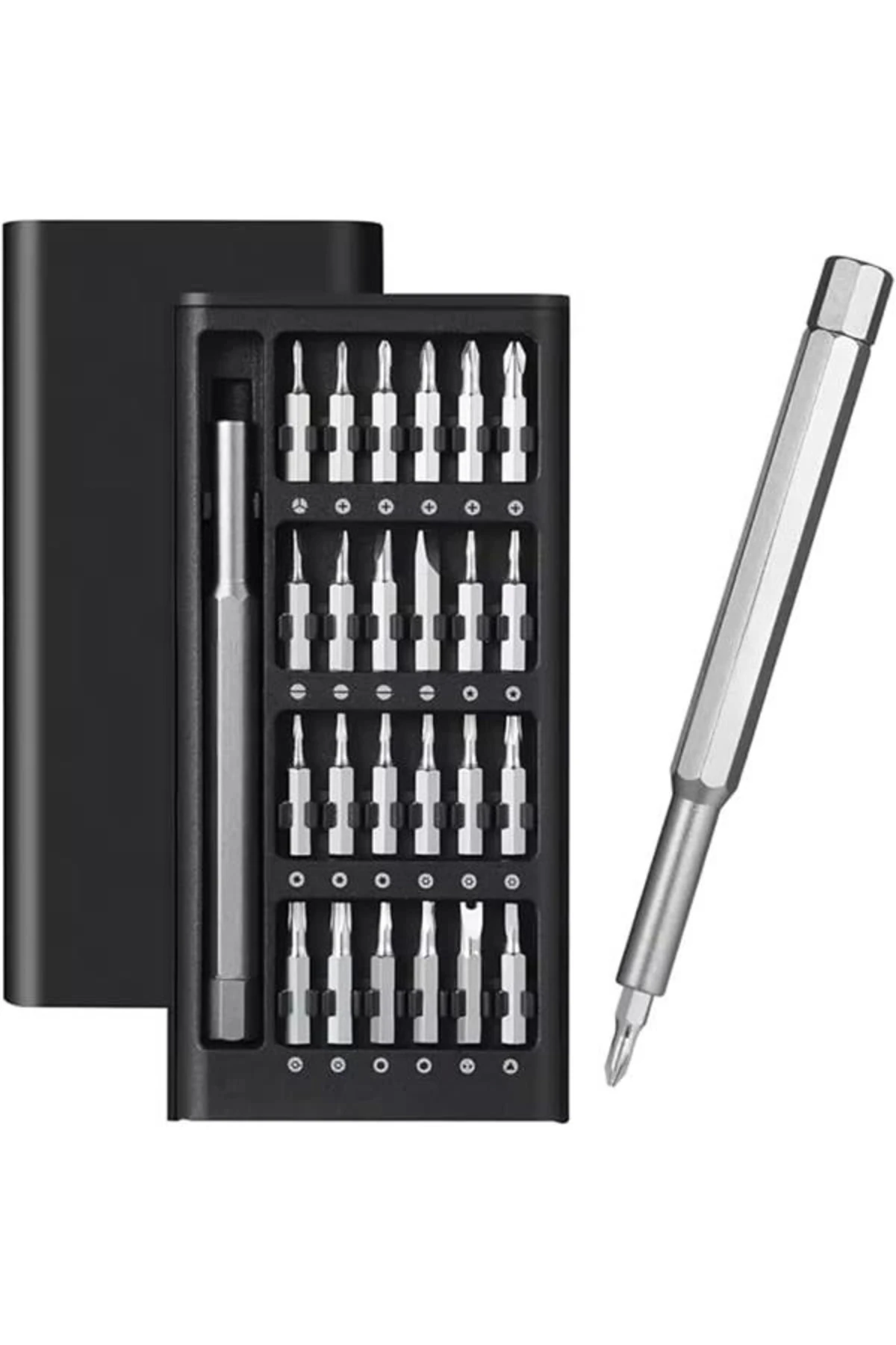 Tornavida Seti 25 Parça Çelik uç Hassas Mıknatıslı Tornavida Özel Tasarım Dağılmaz Kutulu