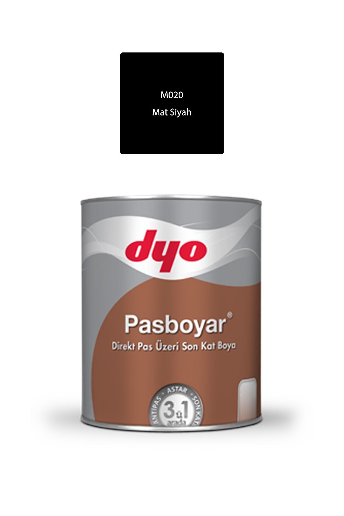 Pasboyar Antipaslı Yağlı Boya Mat Siyah