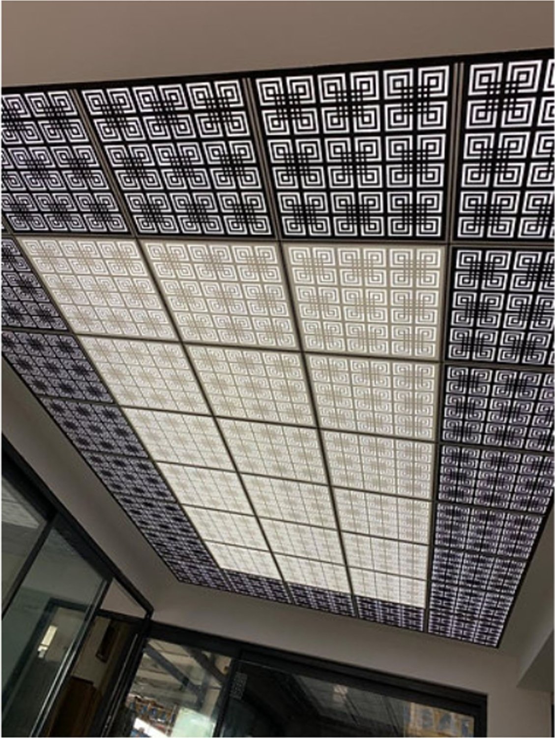 12'li Dekoratif Tavan Paneli Labirent (60X60) Beyaz - Beyaz